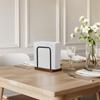 Mkono Napkin Holder for Table Wooden Paper Napkin Dispenser Servilletero for Kitchen Dining Room Cocktail Bar Party Outdoor, Brown