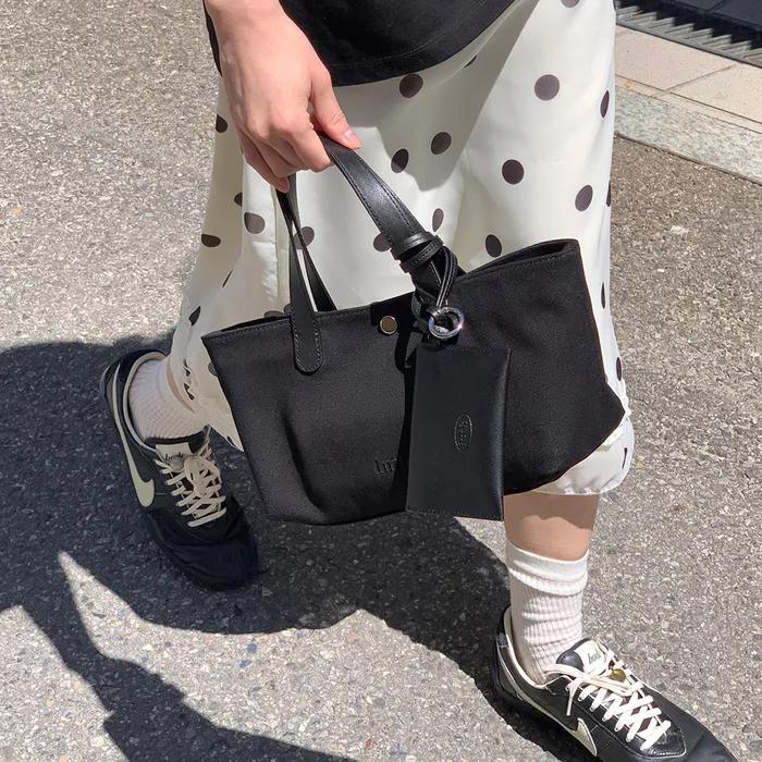 (2nd Stock) Daily Petit Canvas Tote Bag _ BLACK