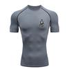 Knights Armor Design  Men's Sports T-shirt Training Fitness Compression Rashgard Tops Quick Dry Short Sleeve T-Shirt