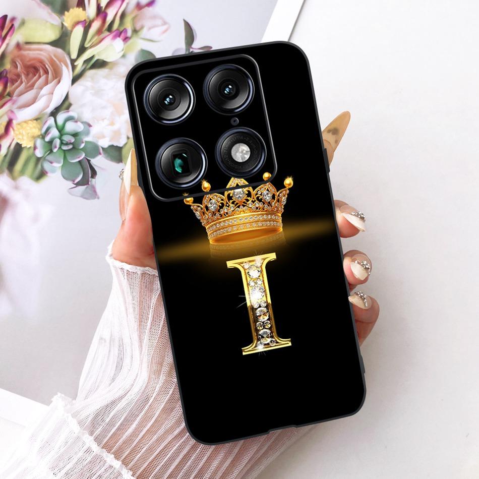 For Motorola Signature 2026 Crown Letter Phone Case For Motorola Signature XT2603-2 Black Silicone Soft Cases Bumpers