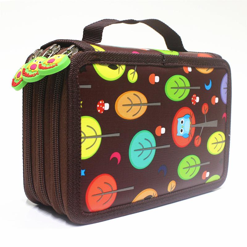 Large Pencil Case Hole Sketch Zipper Capacity Art Painting Drawing Sketch Pen Storage Bag Organizer Paintbrush Statione 32/52/72