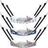 Pedgot 3 Pack Reversible Cat Hanging Hammock with Adjustable Straps and Hooks Double-Sided Pet Cage Hammock Hanging Bed Resting Sleepy Pad for Small