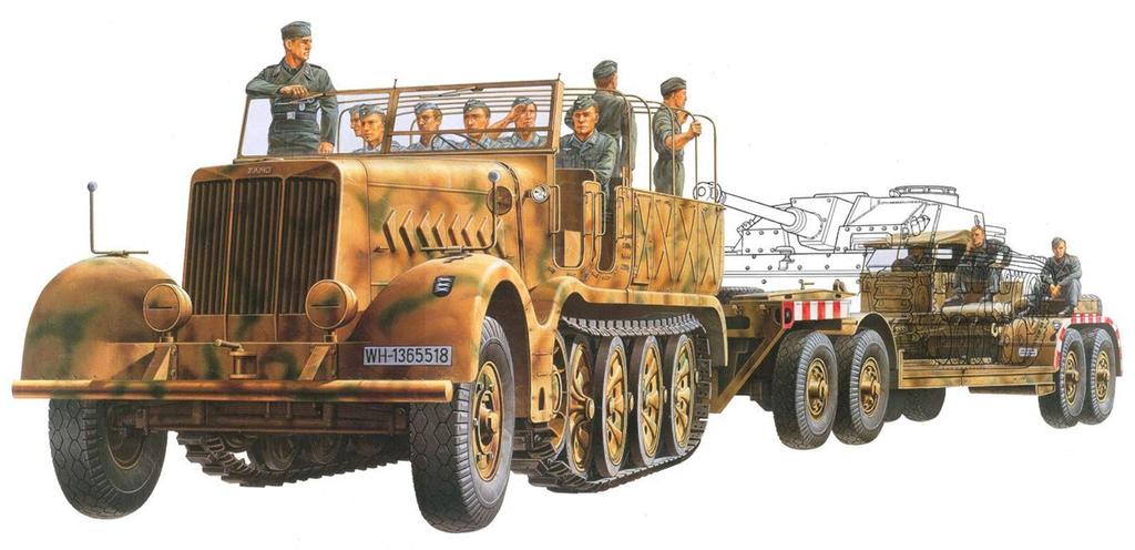 Tamiya Military Miniature Series 246 German Army Heavy Tank Transporter Plastic Model 35246 1/35 No. 18-Ton Half-Track