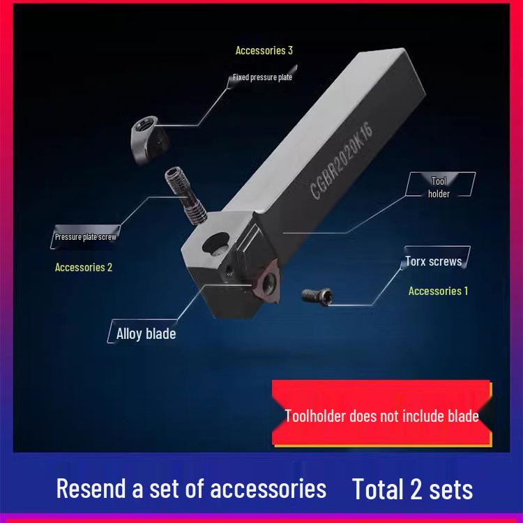 CNC Clamp-Type Vertical Mount Retaining Ring Groove Tool Holder with Kyocera Turning Inserts