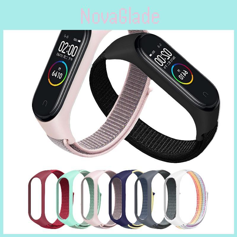 Durable Nylon Strap For Xiaomi Mi Band 3/4/5/6 Adjustable Breathable Loop Replacement Lightweight