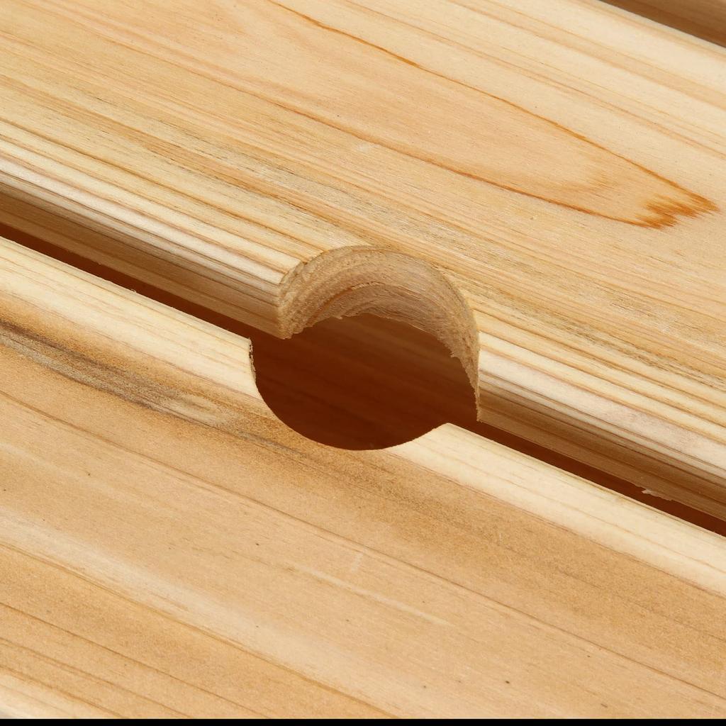 Fuji Boeki Garden Table Set BBQ Table Bench Set Width 120 X Depth 75 X Height 65cm Natural For 4 People With Stove Space With Parasol Hole Cedar Wood