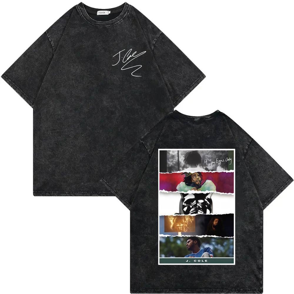 Vintage Washed J Cole Born Sinner Album Merch Tshirt High Quality Fashion Oversized T Shirts Men Women Casual Cotton Tshirts