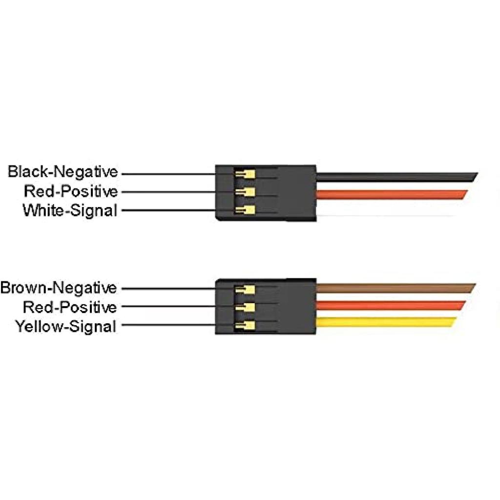 10PCS 3-Pin Servo Extension Cable Cord 10cm/4'' 3.93 inch Female to Male Lead Wire Connector JR for RC Car Airplanes Remote Control (10cm)