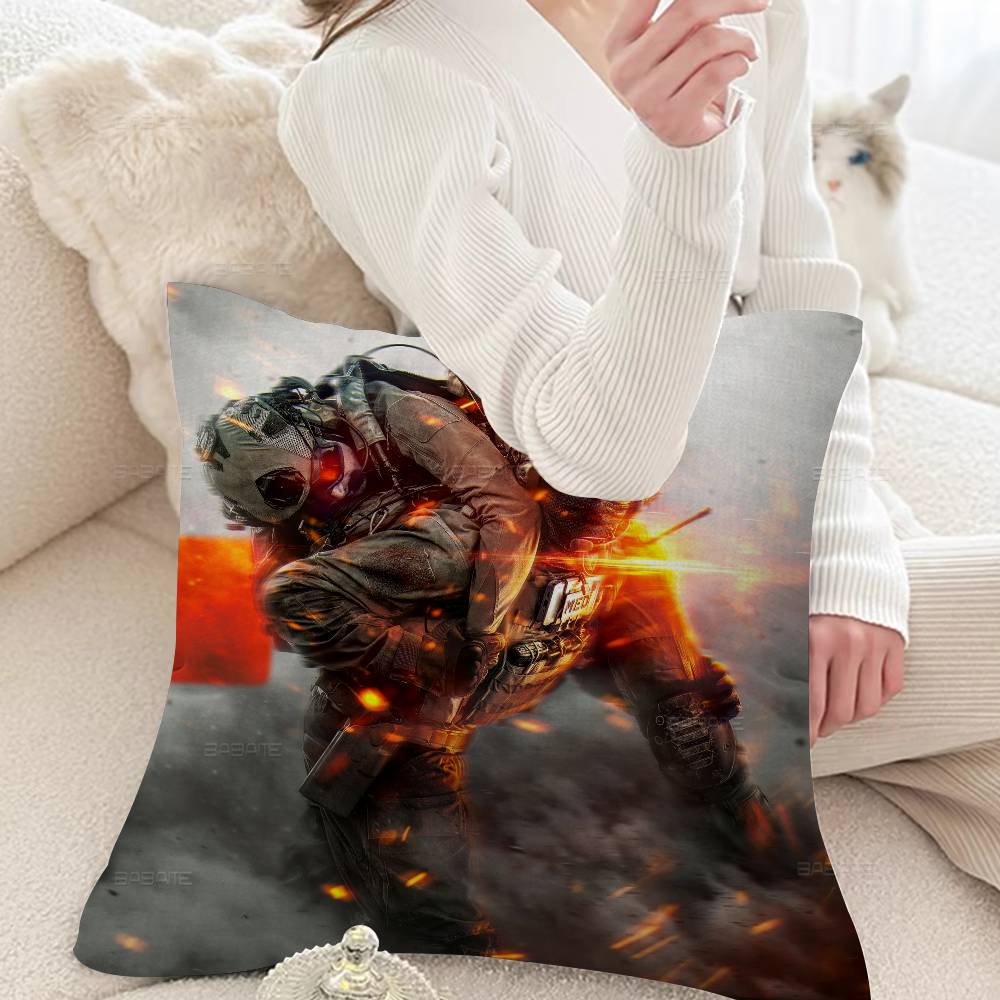 B-Battlefield 6 Cuscino per Gioco Cool Cuscino Anime Copricuscino per Testiera di Divano Letto Copricuscino 45x45 cm Moda