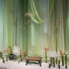 0.5m/1m/5m Green Encrypted Soft Mesh Fabric for Stage Background Decoration Wedding Decoration Curtains Mosquito Nets DIY Dress