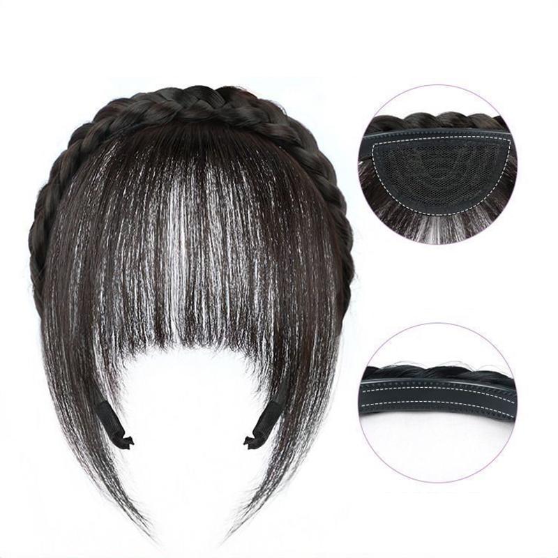 Wig Headband Air Bangs Natural Invisible Straight Bangs Seamless Natural Forehead Fake Bangs Hairstyle Tools