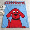 cartoon CClifford the Big Red Dogg Throw Warm Soft Flannel Blanket Multiuse for Sofa Bed Camping Travel Nap