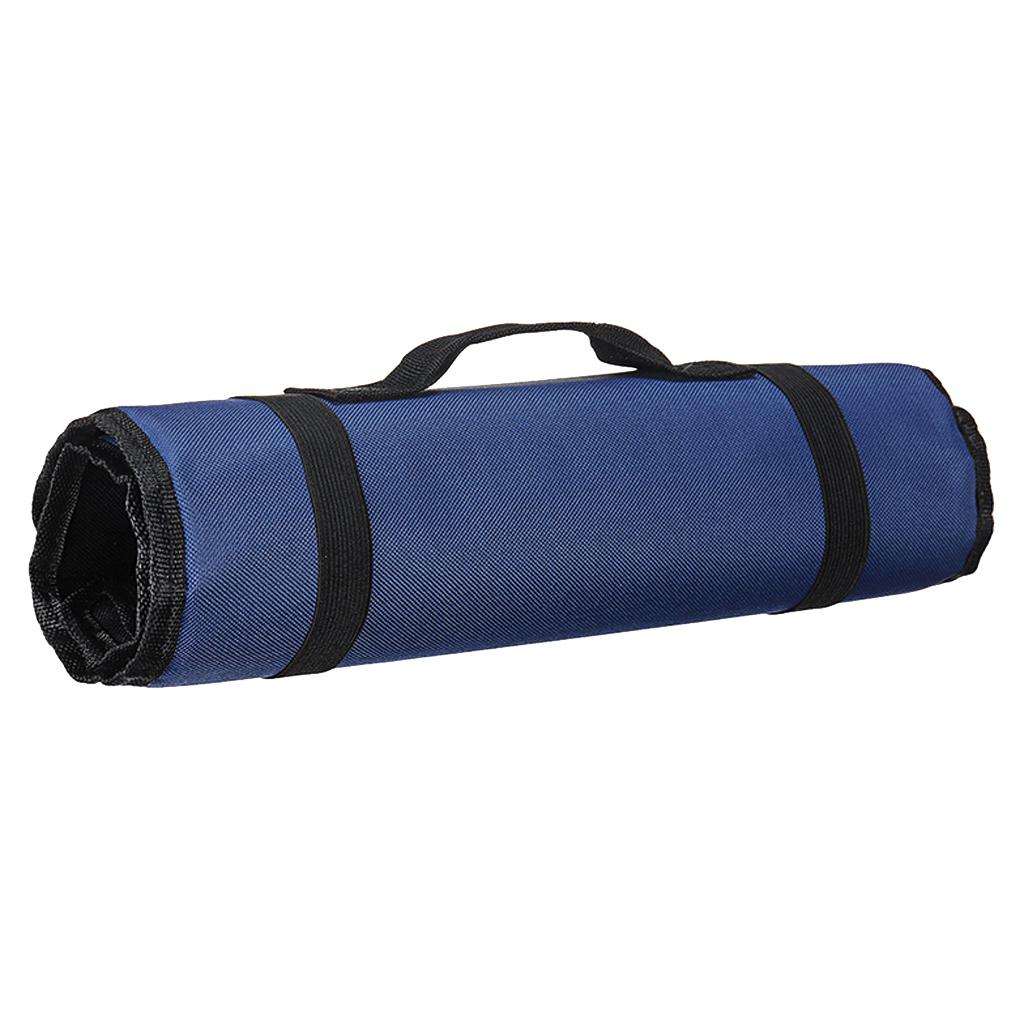 22 Pocket Chef Roll Bag Cutter Carry Storage Pouch Organizer Mėlyna