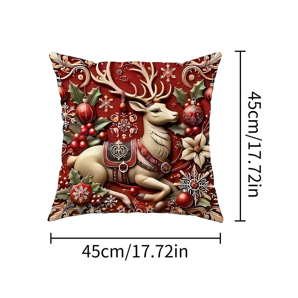 Christmas Pillow Cover - Santa Claus Design for 2025 Xmas Party, Perfect 2026 New Year Gift (Navidad Natal)