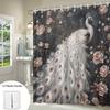Peacock Elegant Shower Curtain - The Majestic Bird In The Garden Hangs On The Wall Of The Living Room, Bedroom Decoration