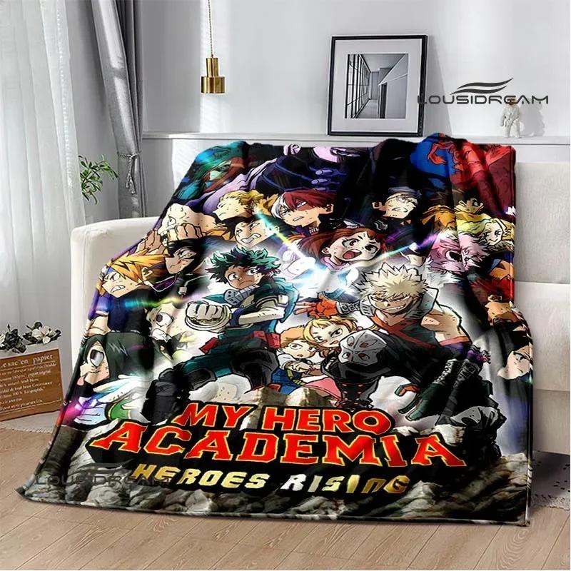 My Hero Academia Cartoon Warm Flannel Blanket Soft Comfortable Home Travel Blanket Birthday Gift Idea for Anime Fans