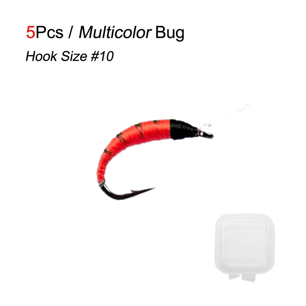 5Pcs/Box Artificial Insect Bait Lure Worm/Ant/Bee/Moth/Bug for Trout Fishing