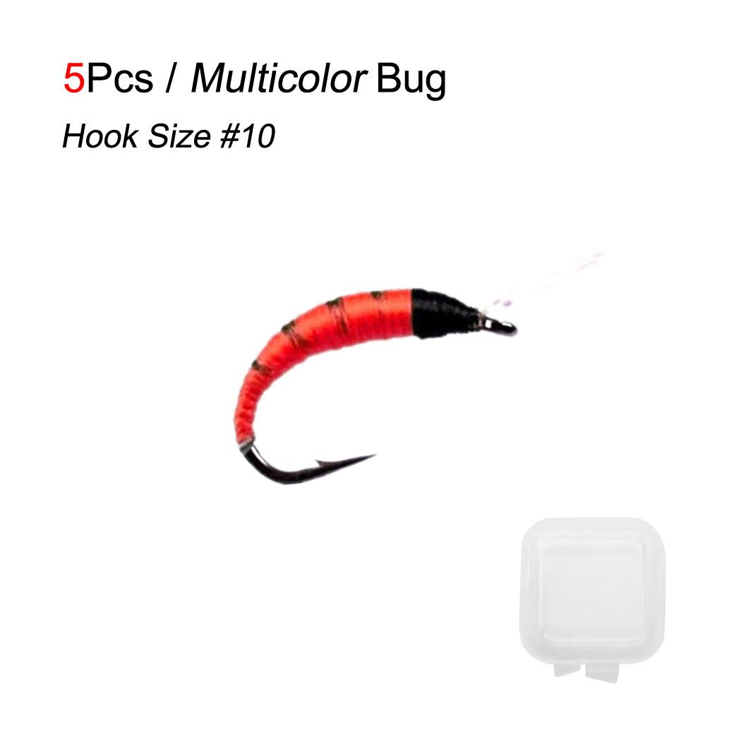 

5 шт./кор. искусственная наживка для насекомых, приманка для червя/муравья/пчелы/мотылька/жука для ловли форели Bug/5Pcs