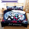 3-teiliges personalisiertes Bettwäscheset The Nightmare Before Christmas Bettbezug mit Verschluss Enthält 1 Bettbezug & 2 Kissenbezüge, Weich und bequem für alle S