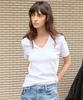 Leuba All-Day Cotton V-Neck T-Shirt - Off White