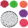 Creative 20Pcs DIY Handmade Beading Plastic Solid Dispersion Beads Ball Beads Candy Color Accessories For Jewelry Making Necklace Bracelet