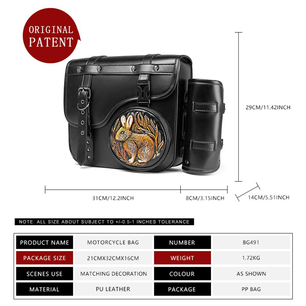 Retro Punk Style American Prince Cruise Motorcycle Side Bag E-Commerce Motorcycle Accessories