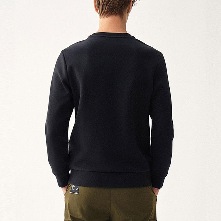 Fila Logo Pullover Sweatshirt Men Sweatshirts Black F61M148210FBK