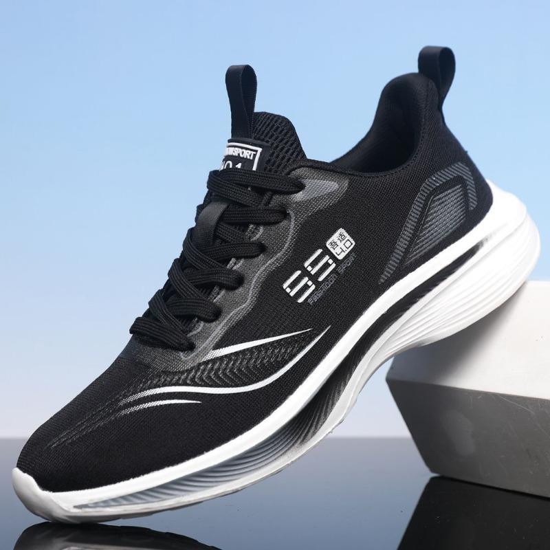 Spring and Summer Running Shoes, Waterproof and Versatile, Soft Sole, Lightweight Fly-knit Sports Casual Shoes, Breathable Mesh Men's Cloth Shoes.