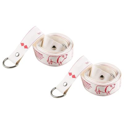 Vieh-Maßband 2er-Pack für Schweine und Rinder, Flexibles Umfangsmaßband mit integrierter Schätzskala, Richtungshinweisen und Metallhaken