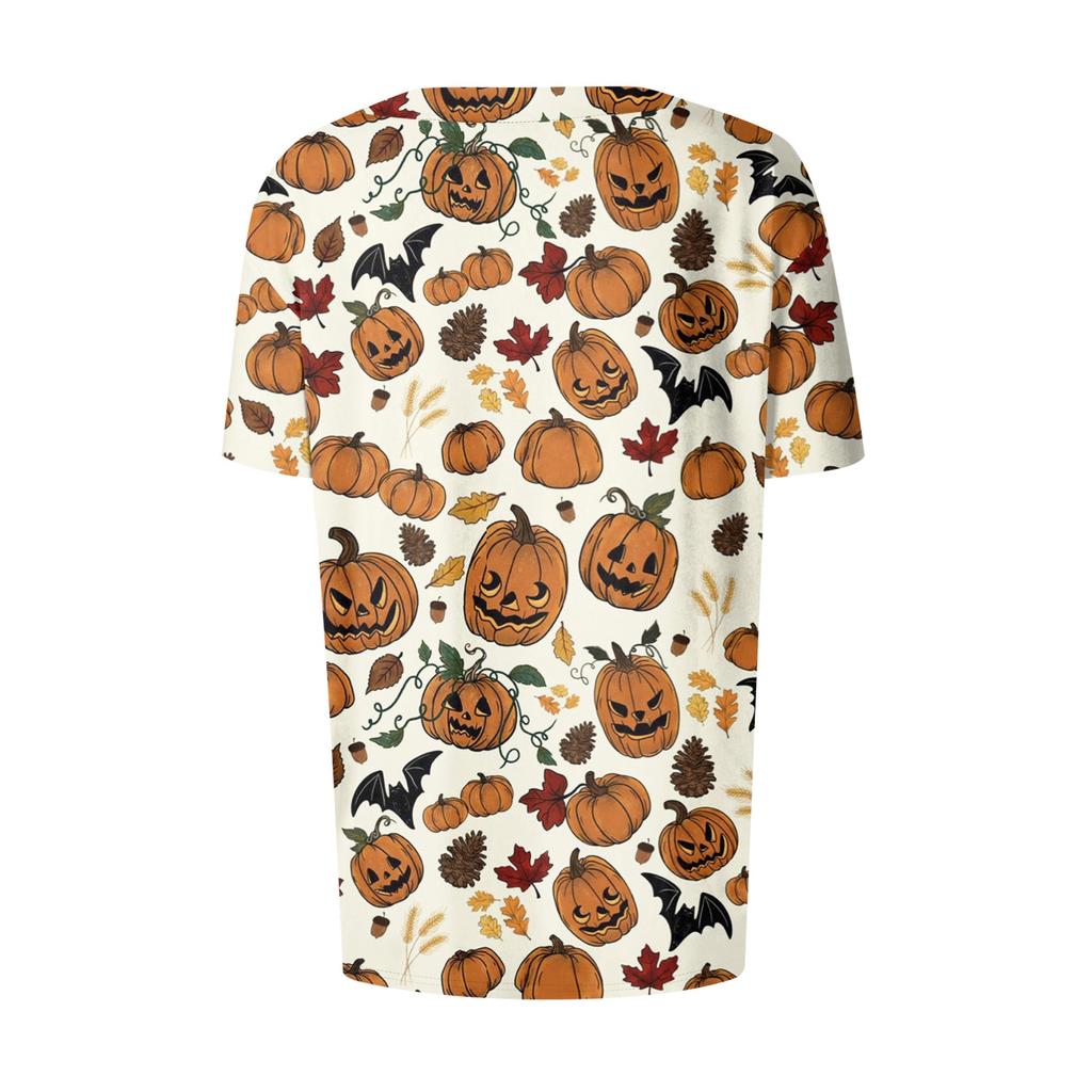 Women's Short Sleeved Patterned Pockets, Work Print Stand Up Collar, Single Breasted Protective Clothing, Cardigan Jacket, Top