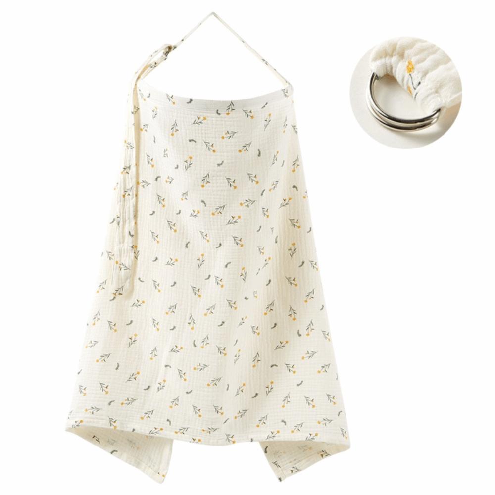 Cotton Breastfeeding Nursing Cover Breathable Baby Stroller Blanket  Mother Outing Style A