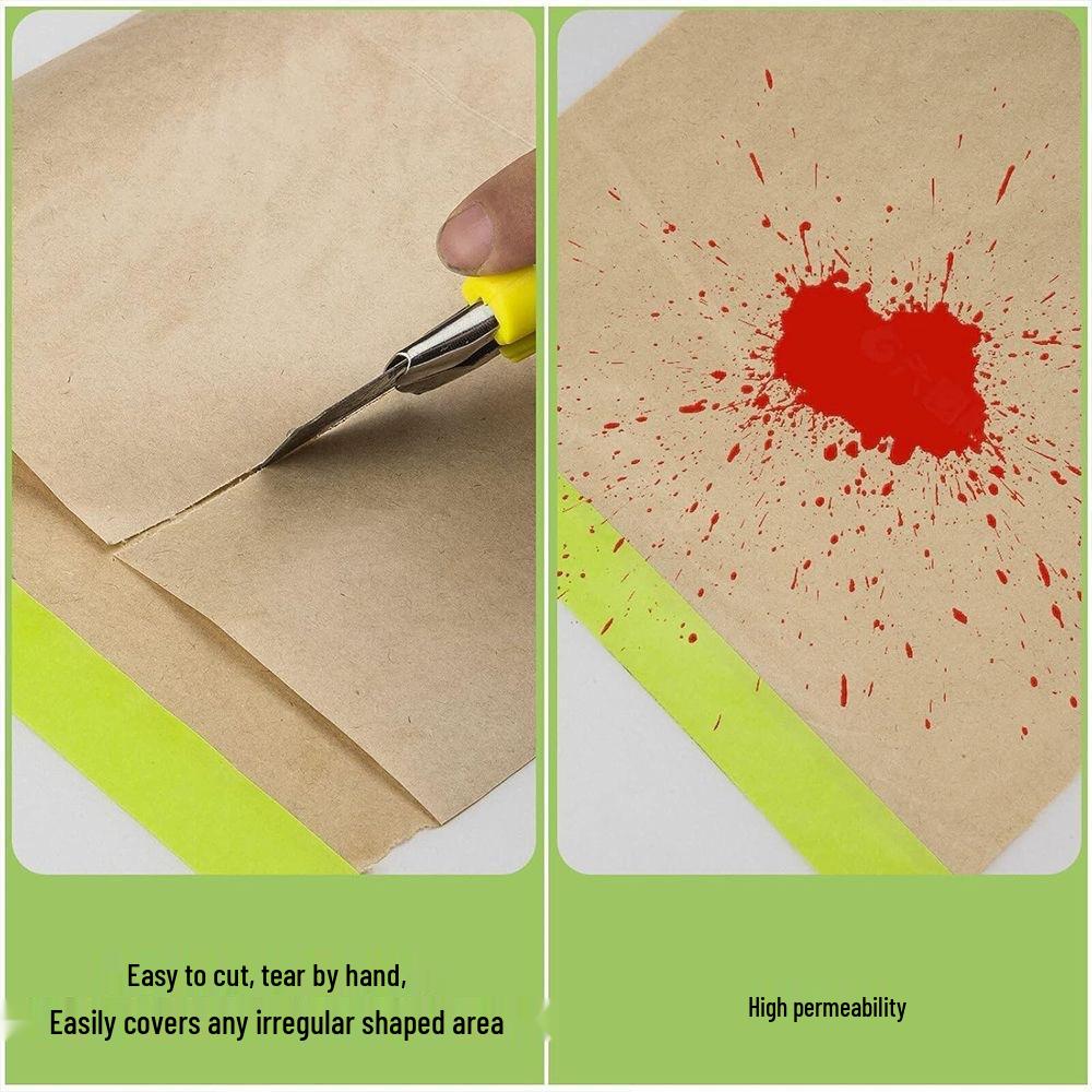 Masking Protection Paper for Car Spray Painting with Anti-Penetration Kraft Film