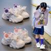 New Spring Mesh Breathable Kids Sports Shoes Girls Soft Sole Non Slip Butterfly Casual Sneakers