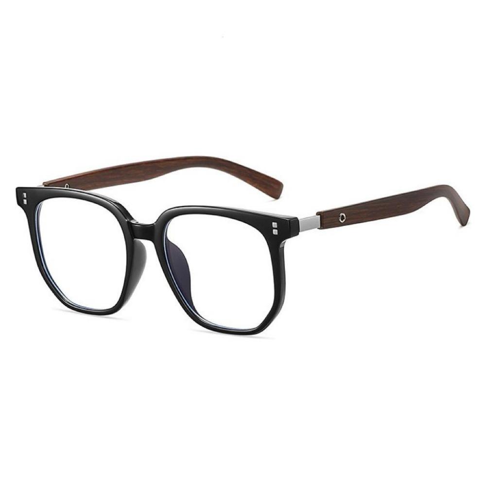 0~ -600 TR90 Neutral Myopia Glasses Wood Grain Metal Frame Anti Blue Light Comfortable Nose Pads Durable Hinge Myopia Glasses