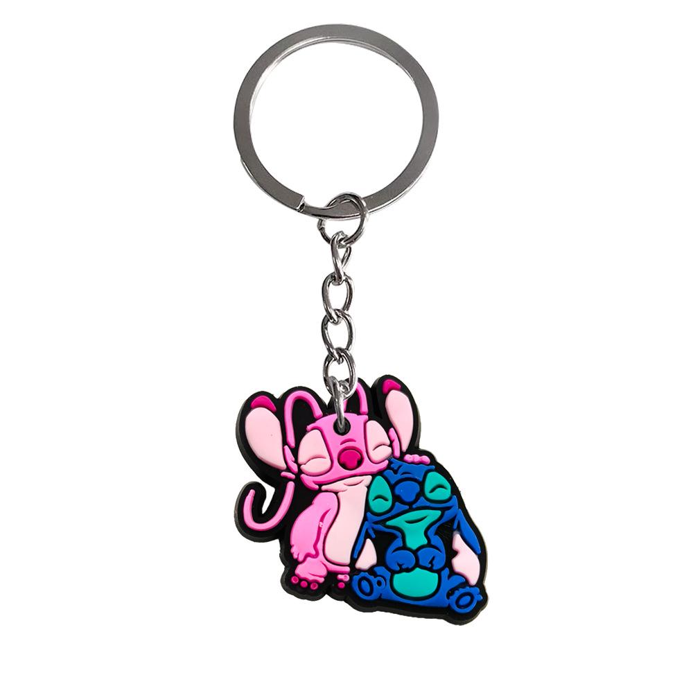 20pcs Stitch Keychain Set: Cute PVC Backpack Pendants & Soft Rubber Accessories