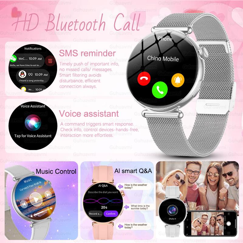 2026 New Women AI Nursing Grade Smart Diagnosis Smart Watch HRV+ECG Uric Acid Blood Oxygen Health Monitor IP68 Waterproof Sports Smartwatches