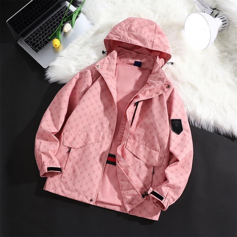 2023 Herren Frühlingstrend Windbreaker: B-Buchstabendesign für junge Paare