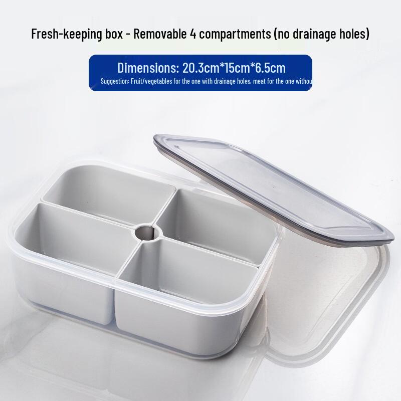 cmaos 5-Pack 4-Compartment Food Prep Containers