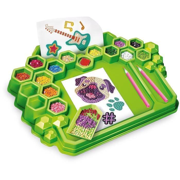 Atelier Créatif - Clementoni - Créations Autocollant 3D Étincelant - Gemmes Colorées Et Argile