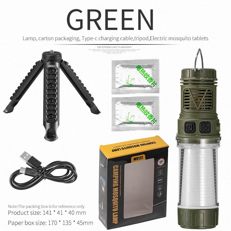 Rechargeable Mini Mosquito Repeller Portable Camping Lamp Magnetic Design Outdoor Backpacking Lighting LED Flashlight with Tripo