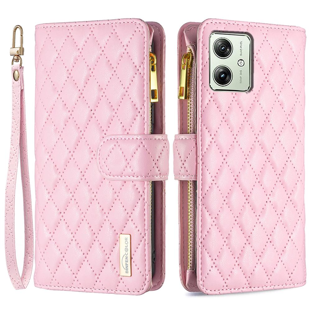 BINFEN COLOR BF Style-15 For Honor X6a 4G Wallet Cover Leather Zipper Pocket Phone Case