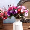 21 Heads Artificial Rose Bouquet Fake Rose Flowe Ornaments Outdoor Garden Wedding Bridal Wreath Accessories Party Decoration