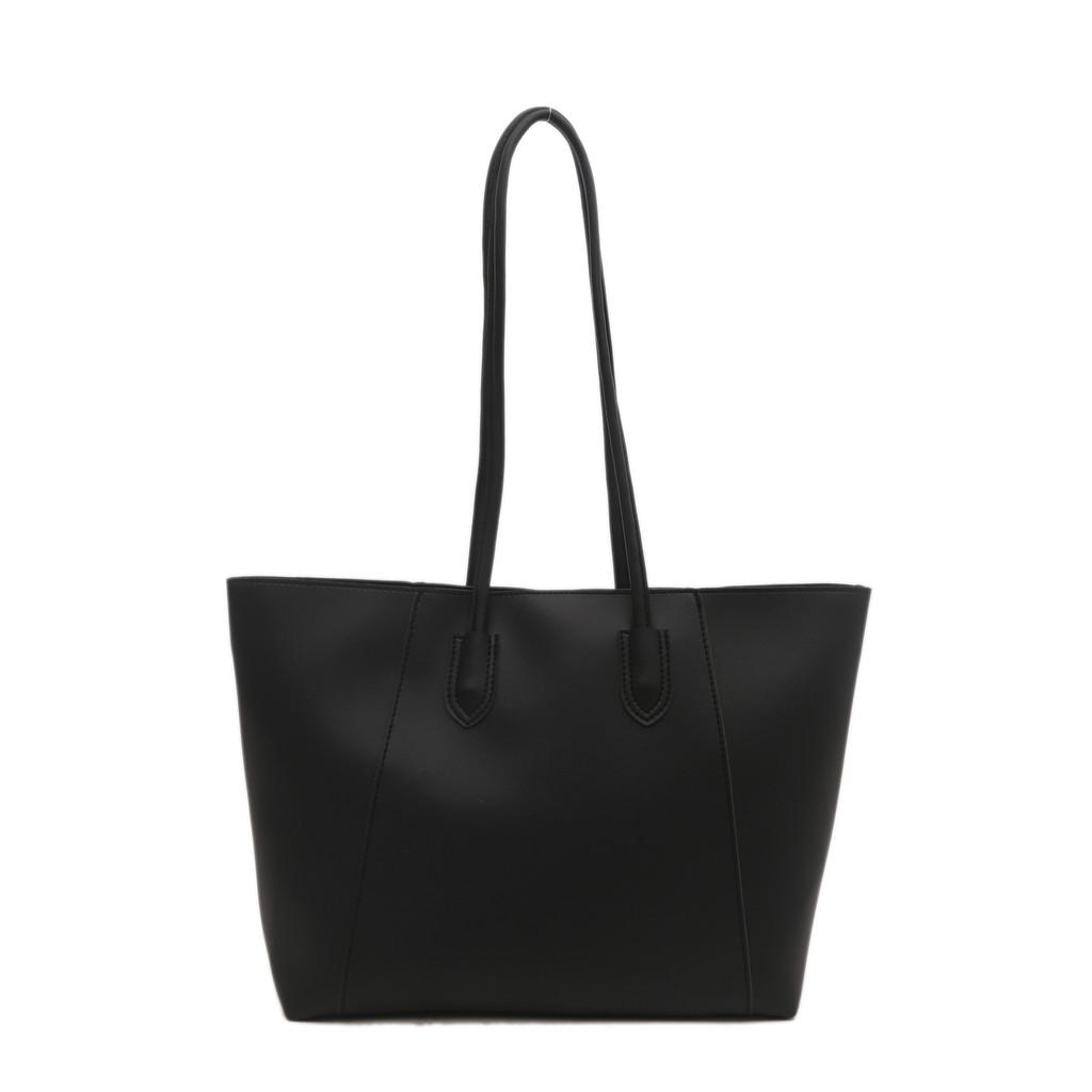 Stylish And Trendy Large Pu Tote Bag For Women In Black Coffee Yellow Brown And Red Colors