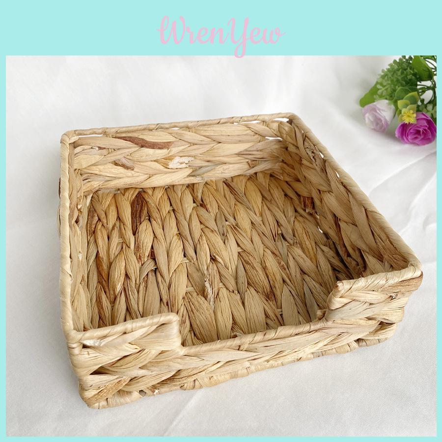 Modern Rattan Tissue Storage Box For Home Office And Bathroom Use
