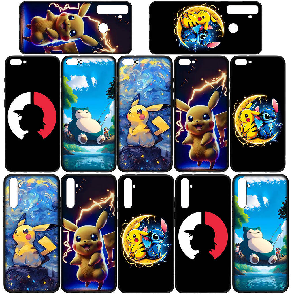 Cover for iPhone 17 16 15 Xiaomi Poco Redmi Note 14 13 12 11 Pro Max X 9 16e Samsung Galaxy S25 S24 S23 OPPO Huawei Cool Pokemon Go Pikachu Phone Case