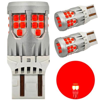 2 ks W21/5W LED žiarovka 7443 10-50V bez chyby 2800lm červená Off-Road