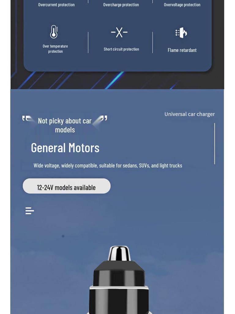 Dual Port USB-C Car Charger for Fast Charging - Compatible with Apple Devices