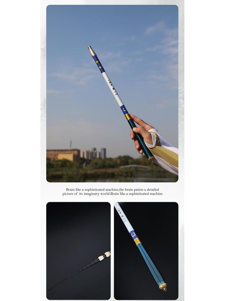 In Stock: Free Shipping - Ultra-Light 28 Tones Carbon Fiber Fishing Rod with Four-Position Adjustment