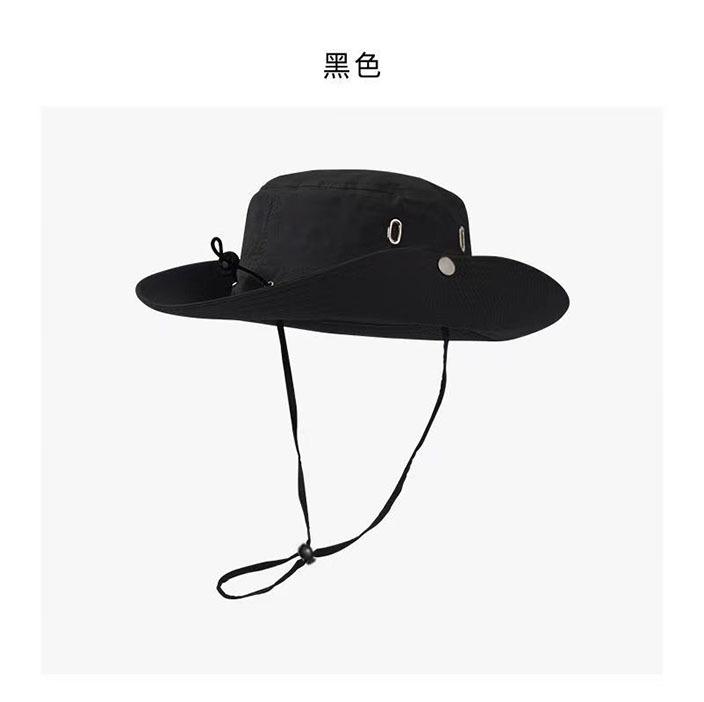 Hat Bucket Hat Hat Outdoor Waterproof Men's and Women's Cowboy Hats Hiking Shading Mountaineering Western Big Head Circumference Sun Protection