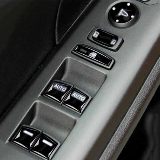 For Honda Civic 10th 2016-2021 Gloss Black Window Lift Switch Button Sticker 11x